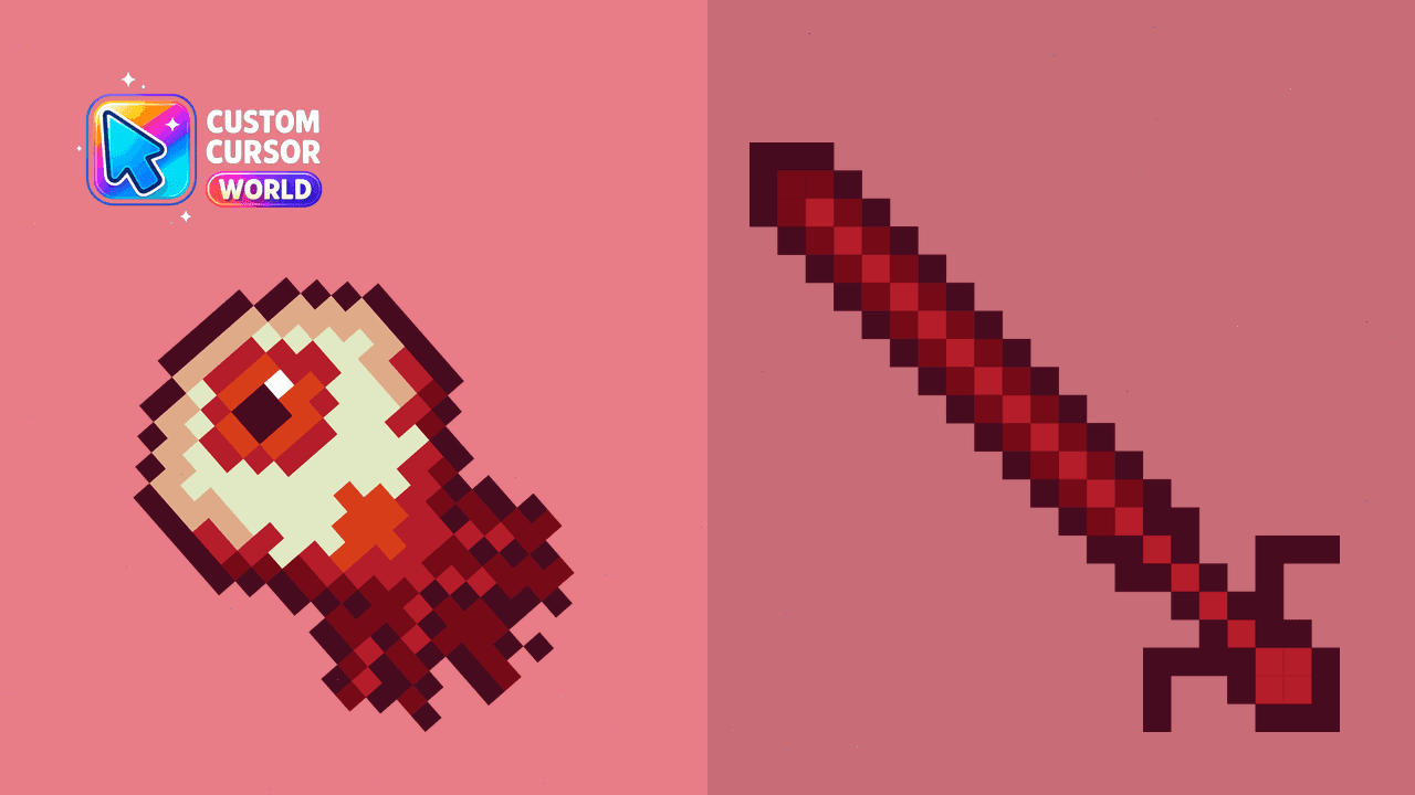 Прев'ю курсор-паку: Spooky Cursor Pack - Eye Pixel for Halloween