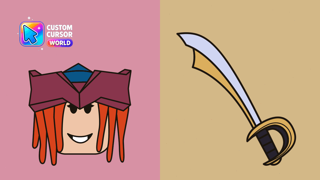 Прев'ю курсор-паку: Pirate Queen Cursor Pack for Roblox Browsing