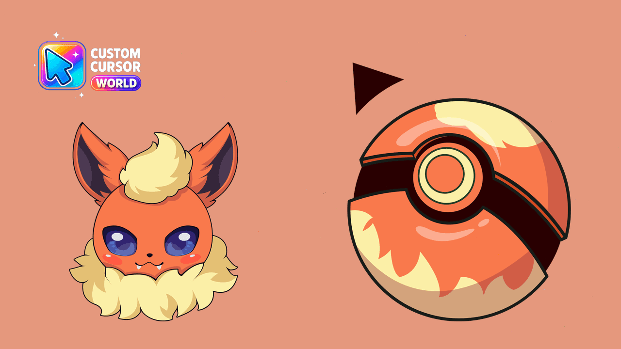 Прев'ю курсор-паку: Flareon Cursor Pack - Fire-type Pokémon Theme
