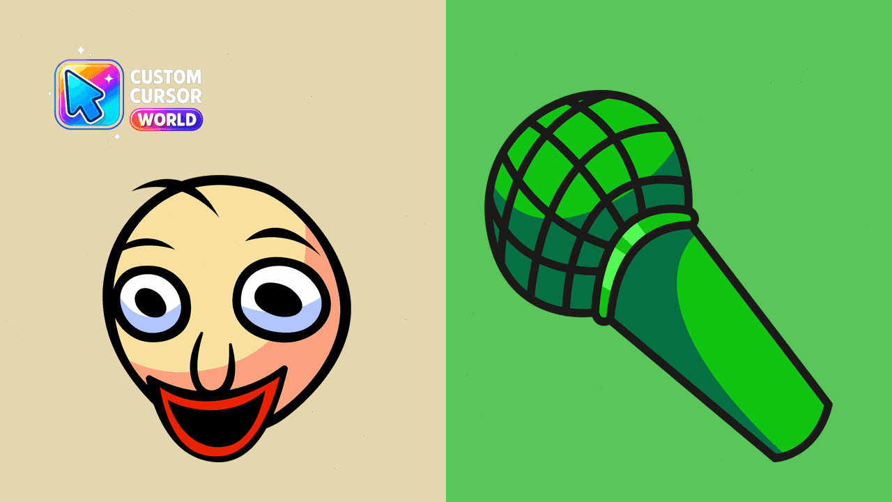 Прев'ю курсор-паку: Baldi Custom Cursor Pack - FNF Collection
