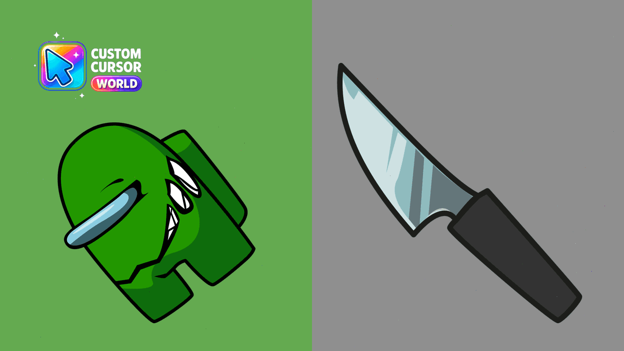 Прев'ю курсор-паку: Pixelated Green Impostor Cursor Pack