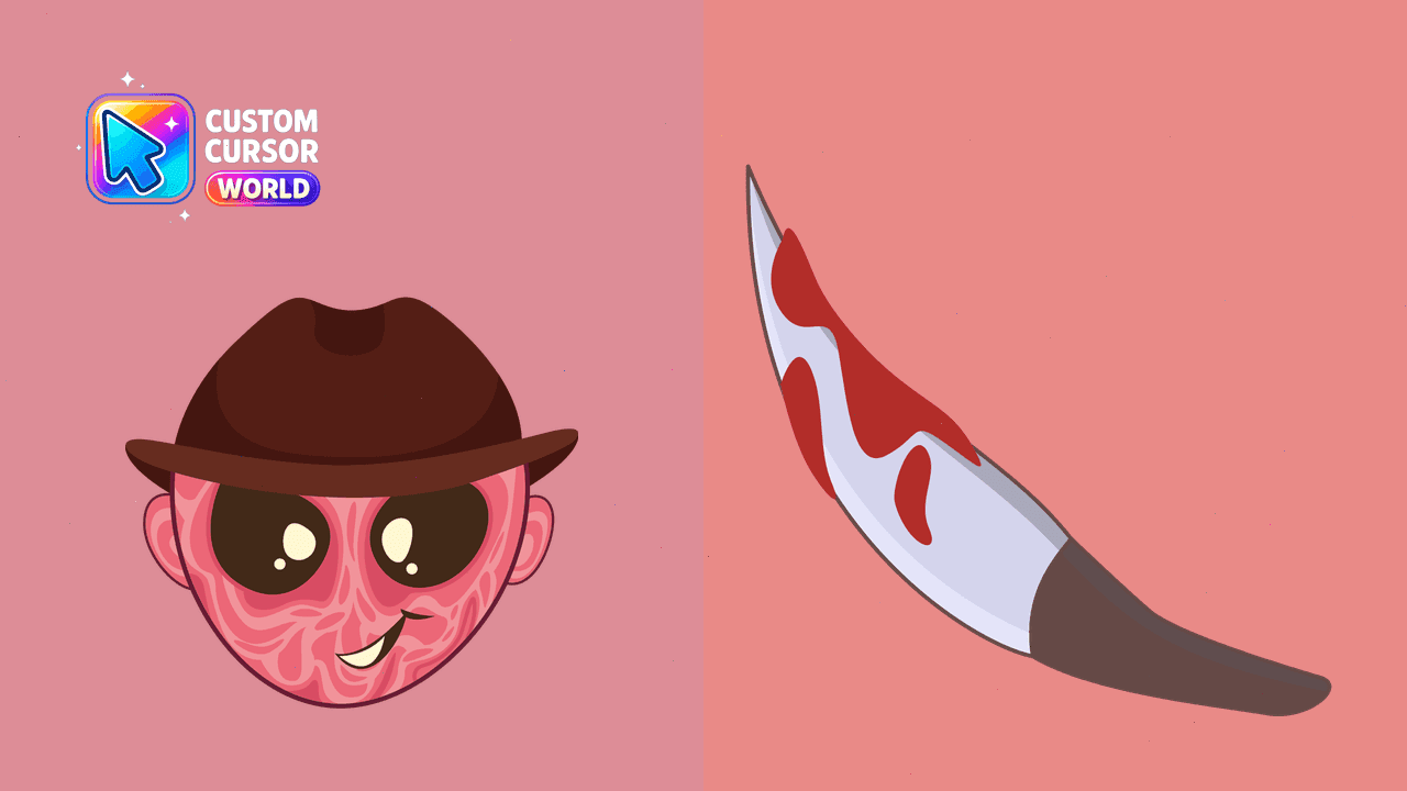 Прев'ю курсор-паку: Freddy Krueger Cursors for Chrome and Edge