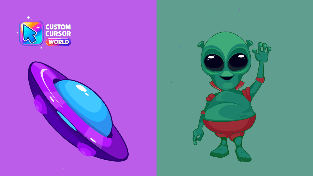 Прев'ю курсор-паку: Custom Cursor Pack - Friendly Alien Collection