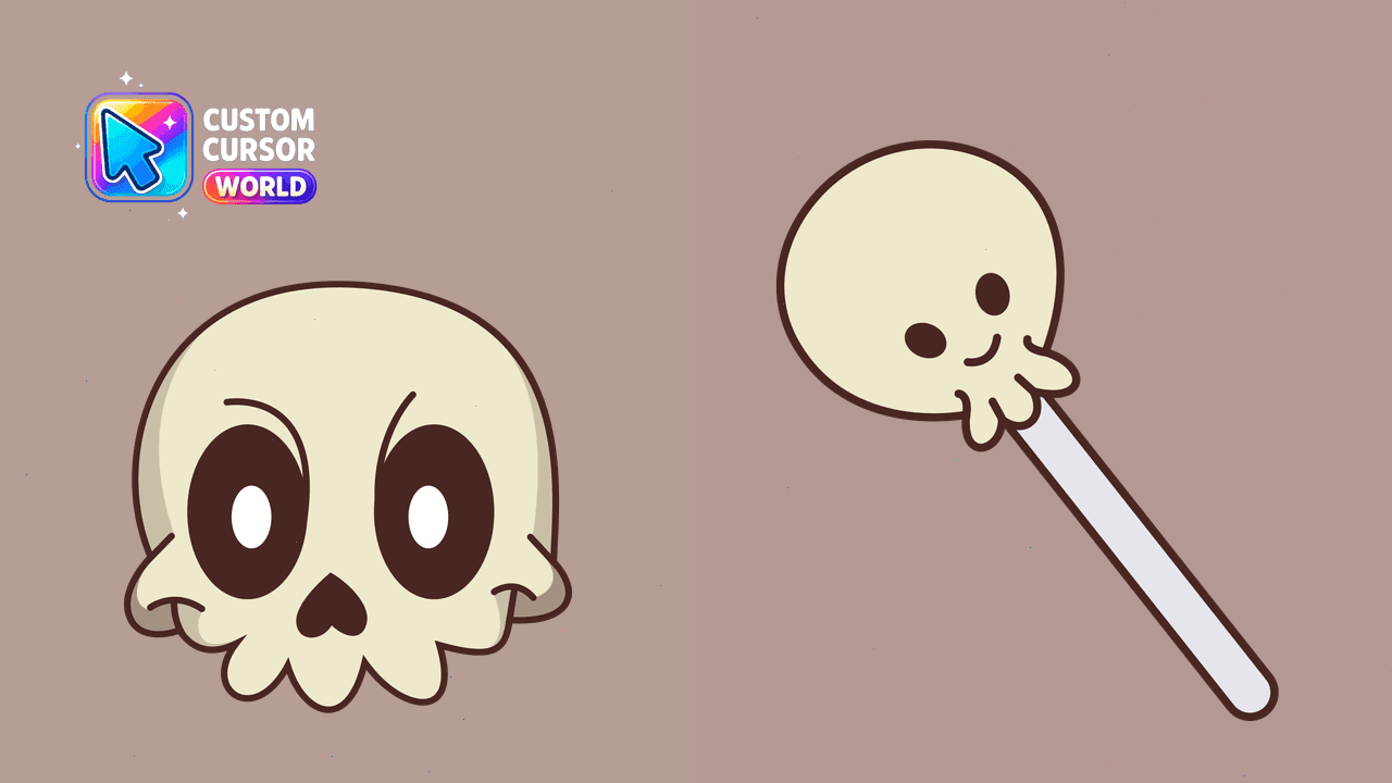 Прев'ю курсор-паку: Custom Skull Cursor Pack for Chrome and Edge