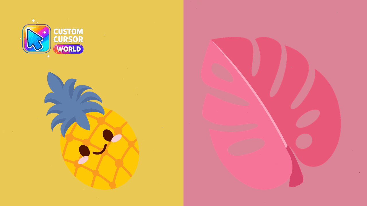 Прев'ю курсор-паку: Cute Pineapple Custom Cursor Pack