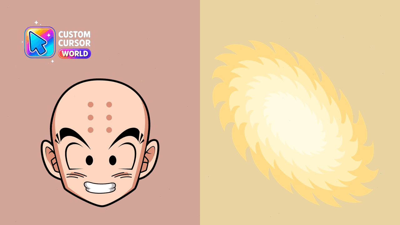 Прев'ю курсор-паку: Krillin Custom Cursor Pack for Chrome & Edge