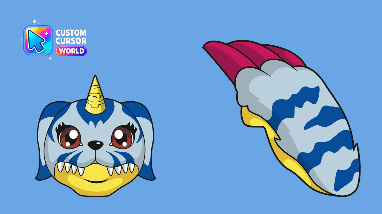 Прев'ю курсор-паку: Gabumon Custom Cursor Pack for Chrome and Edge