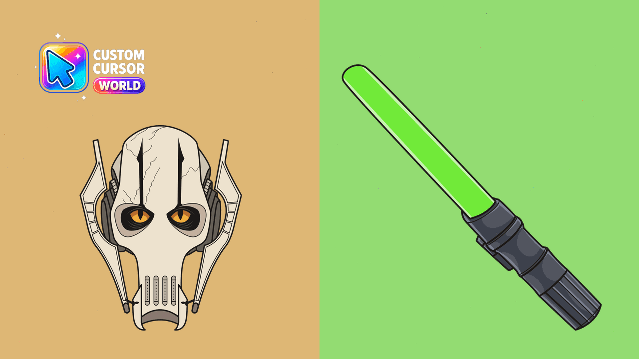 Прев'ю курсор-паку: General Grievous Custom Cursor Pack for Chrome and Edge