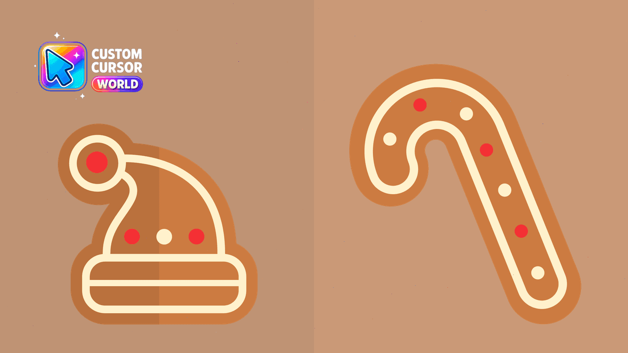 Прев'ю курсор-паку: Gingerbread Cookies Cursor Pack for Windows Apps