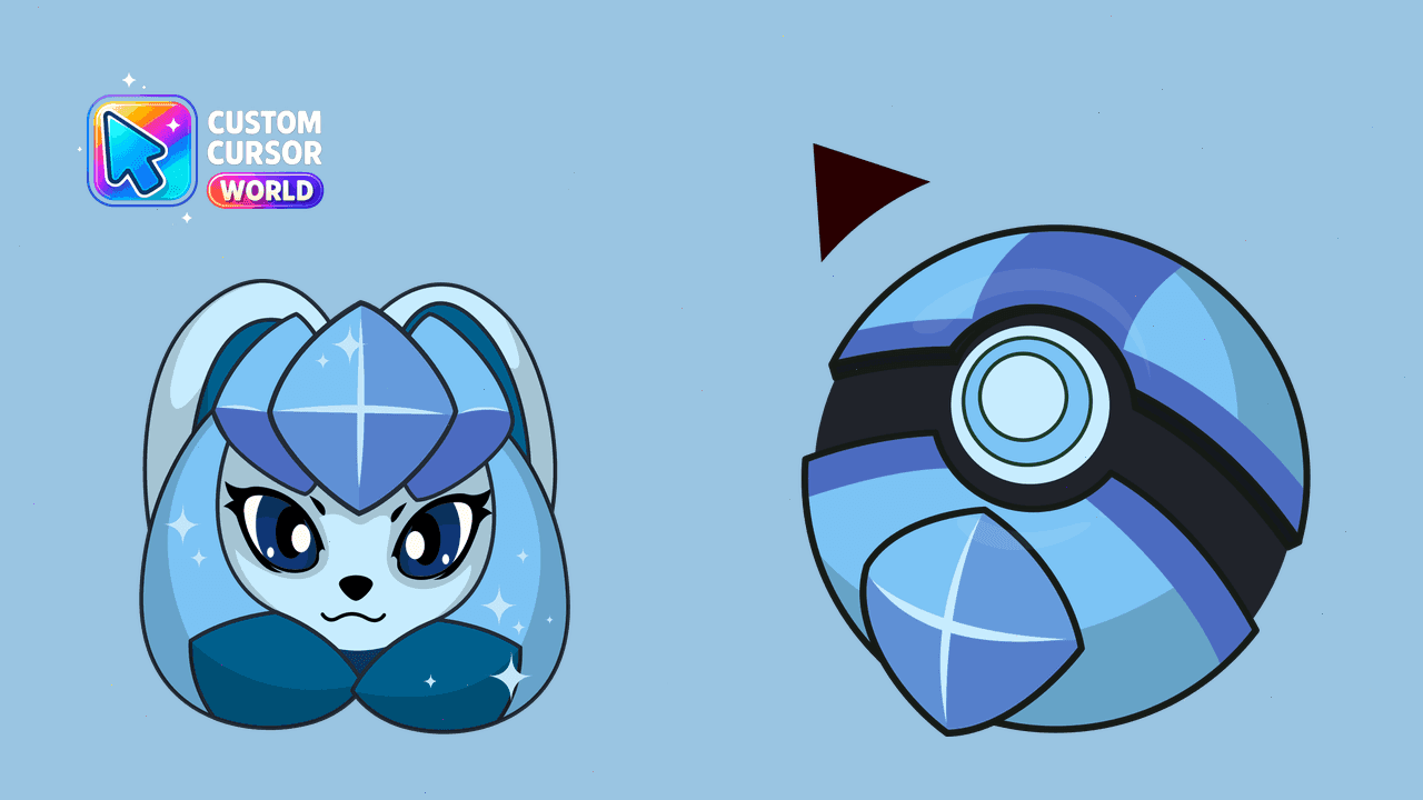 Прев'ю курсор-паку: Glaceon Custom Cursor Pack for Chrome & Edge