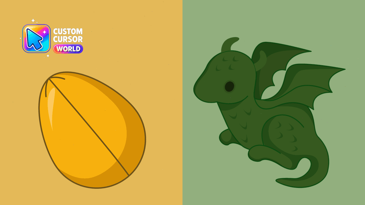 Прев'ю курсор-паку: Enchanted Golden Dragon Egg Cursor Pack for Windows and Chro