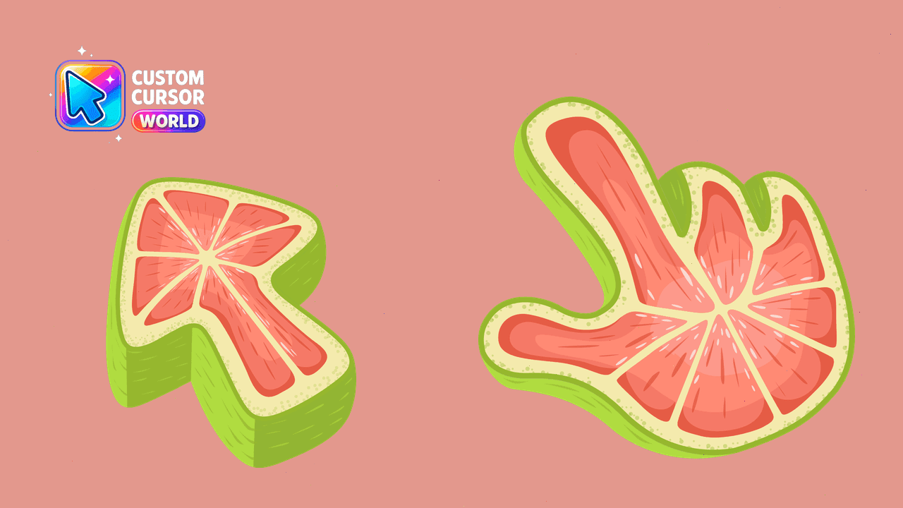 Прев'ю курсор-паку: Grapefruit Texture Custom Cursor Pack