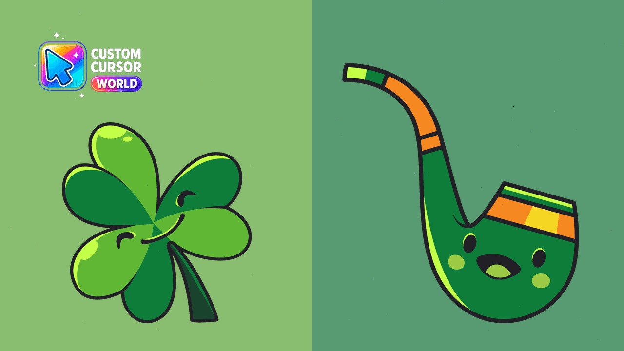 Прев'ю курсор-паку: Custom Cursor Pack - Green Shamrock