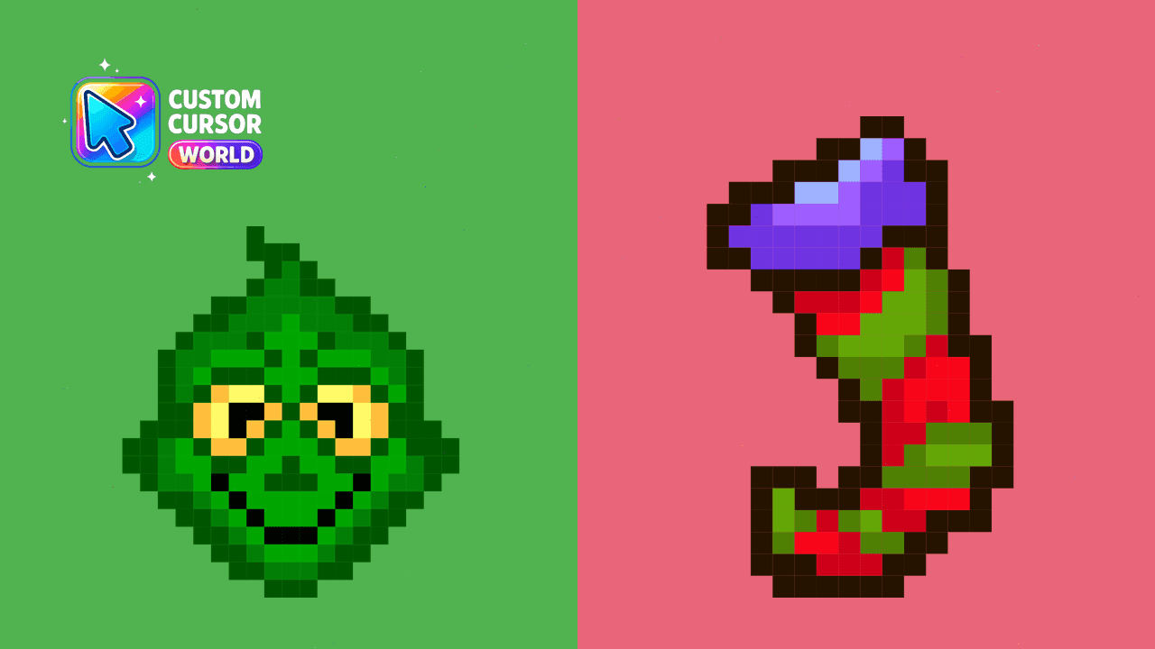 Прев'ю курсор-паку: Custom Grinch Cursor Pack for Chrome & Edge