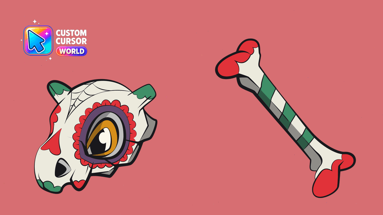 Прев'ю курсор-паку: Halloween Cubone Custom Cursor Pack