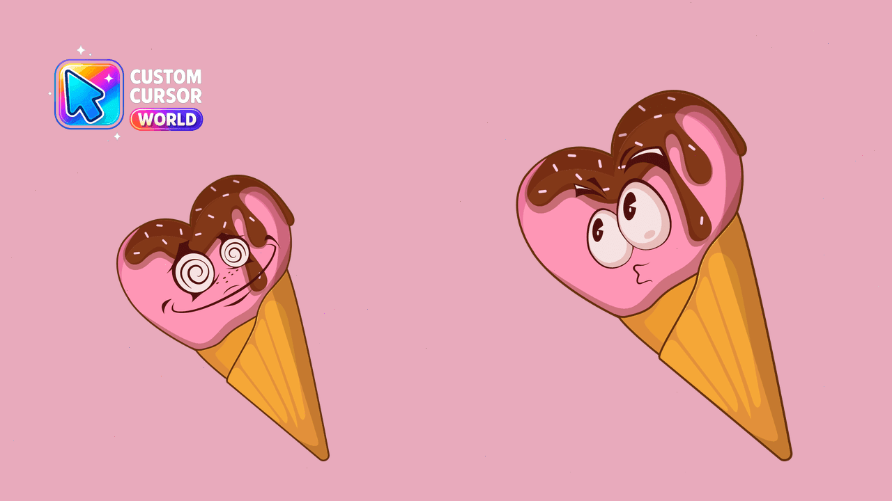 Прев'ю курсор-паку: Heart Cursor Pack Ice Cream