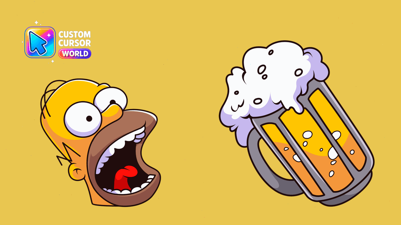 Прев'ю курсор-паку: Homer & Beer Custom Cursor Pack