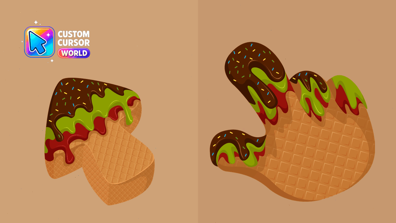 Прев'ю курсор-паку: Sweet Cursor Pack - Ice Cream Texture Customization