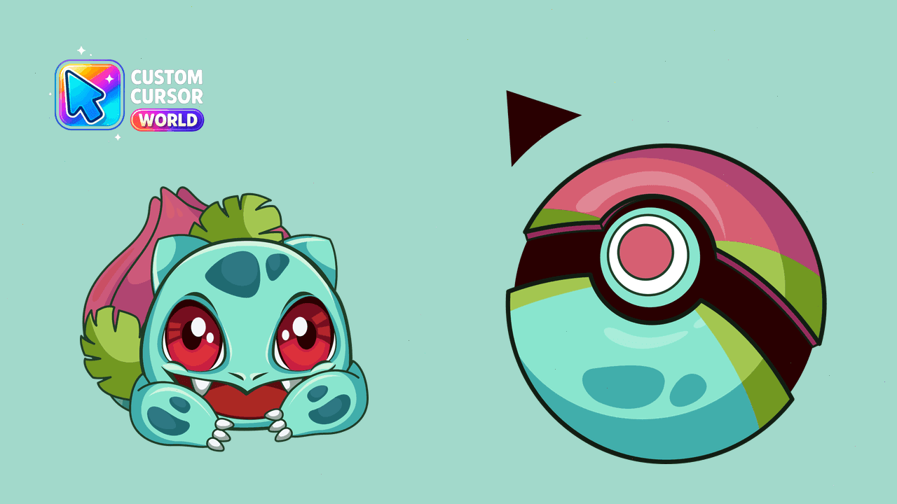 Прев'ю курсор-паку: Ivysaur Custom Cursor Pack for Chrome & Edge