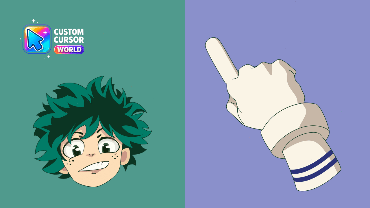 Прев'ю курсор-паку: Izuku Midoriya Custom Cursor Pack