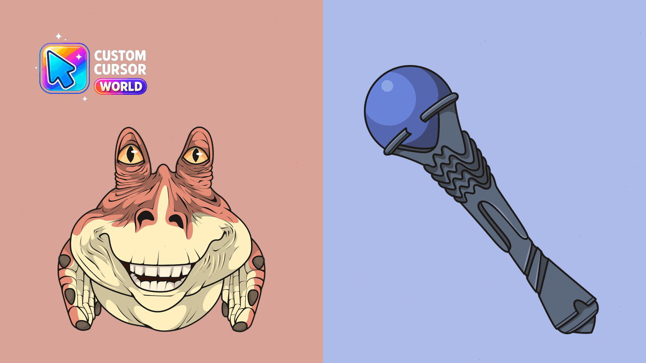 Прев'ю курсор-паку: Jar Jar Binks Custom Cursor Pack for Chrome & Edge