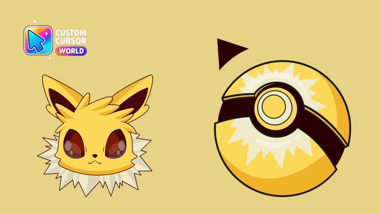 Прев'ю курсор-паку: Jolteon Electric Pokémon Cursor Pack for Chrome