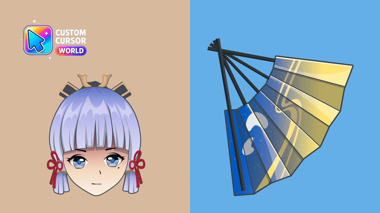 Прев'ю курсор-паку: Kamisato Ayaka Cursor Pack