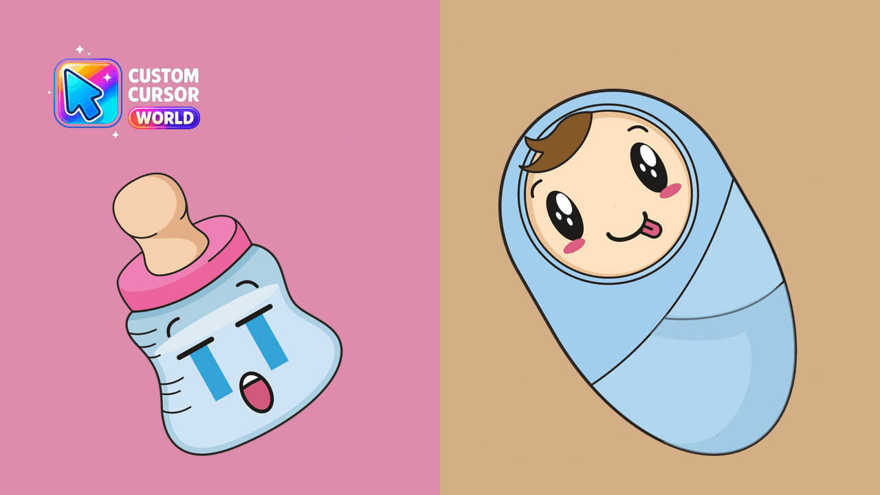 Прев'ю курсор-паку: Cute Cursor Pack for Kawaii Baby