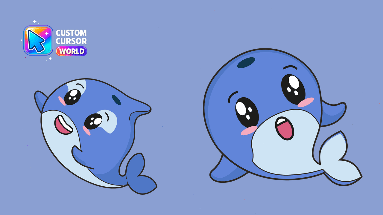 Прев'ю курсор-паку: Kawaii Dolphin Cursor Pack for Chrome & Edge