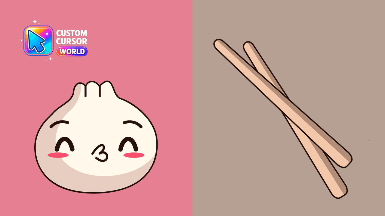 Прев'ю курсор-паку: Cute Dumpling Custom Cursor Pack for Chrome & Edge