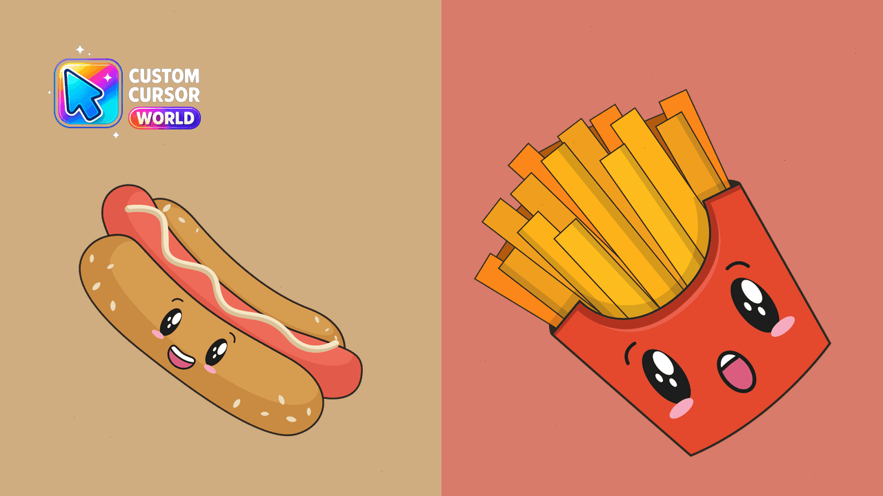 Прев'ю курсор-паку: Kawaii Fast Food Cursor Pack