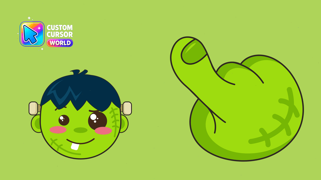 Прев'ю курсор-паку: Kawaii Frankenstein Cursor Pack