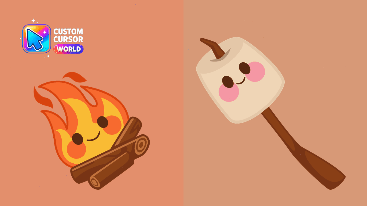 Прев'ю курсор-паку: Kawaii Cursor Pack - Happy Fire Collection