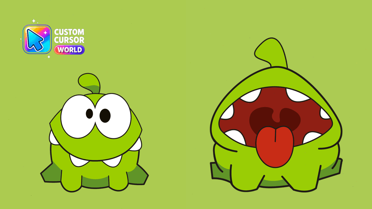 Прев'ю курсор-паку: Om Nom Custom Cursor Pack for Chrome & Edge