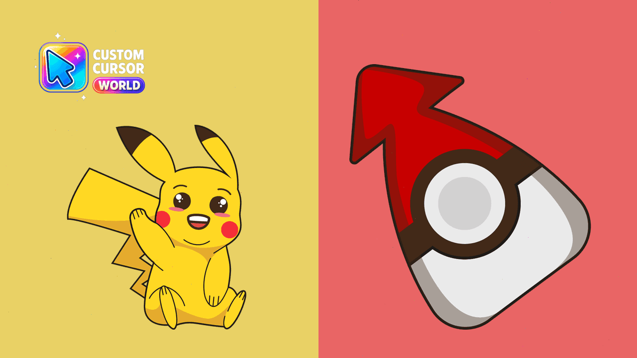 Прев'ю курсор-паку: Kawaii Pikachu Custom Cursor Pack
