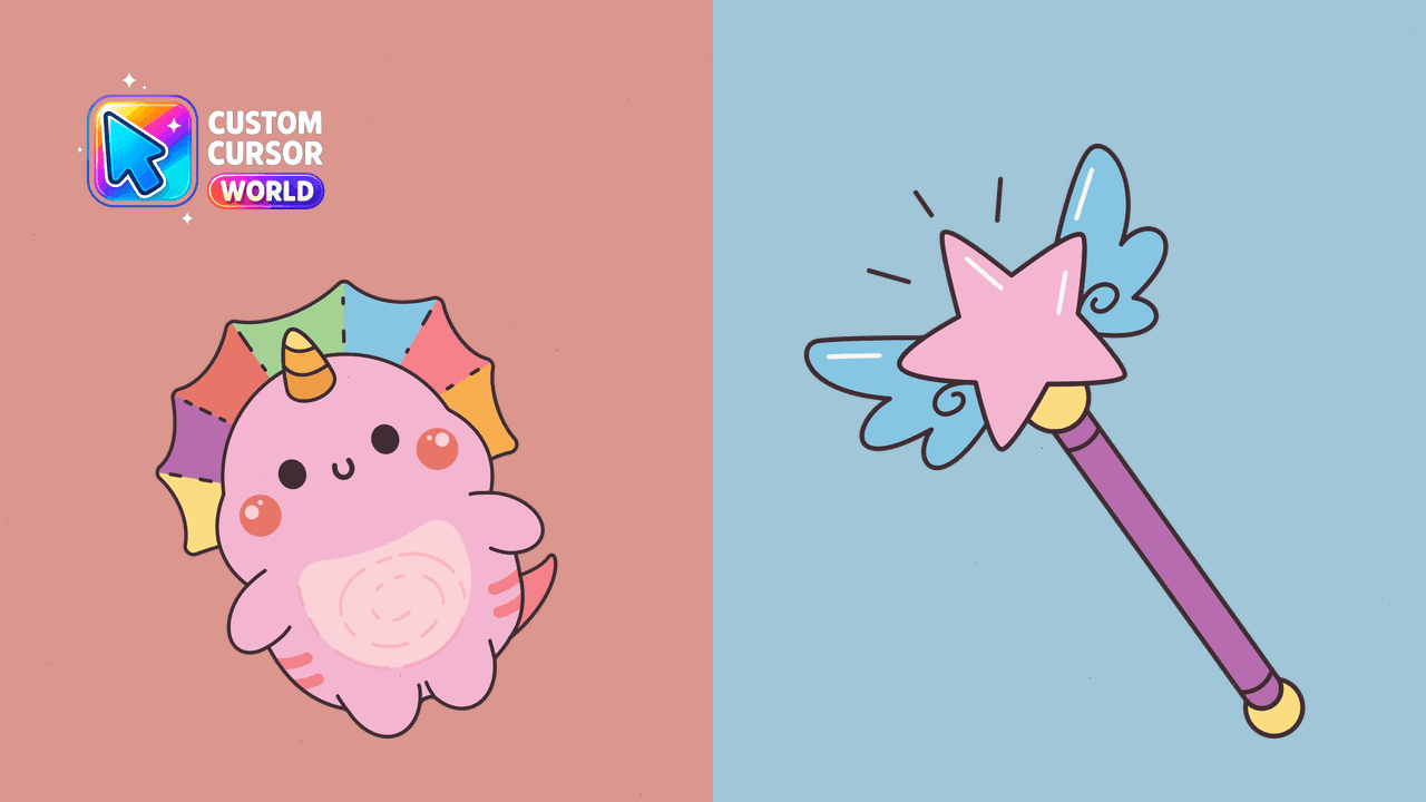 Прев'ю курсор-паку: Custom Cursor Pack: Kawaii Pink Unicorn