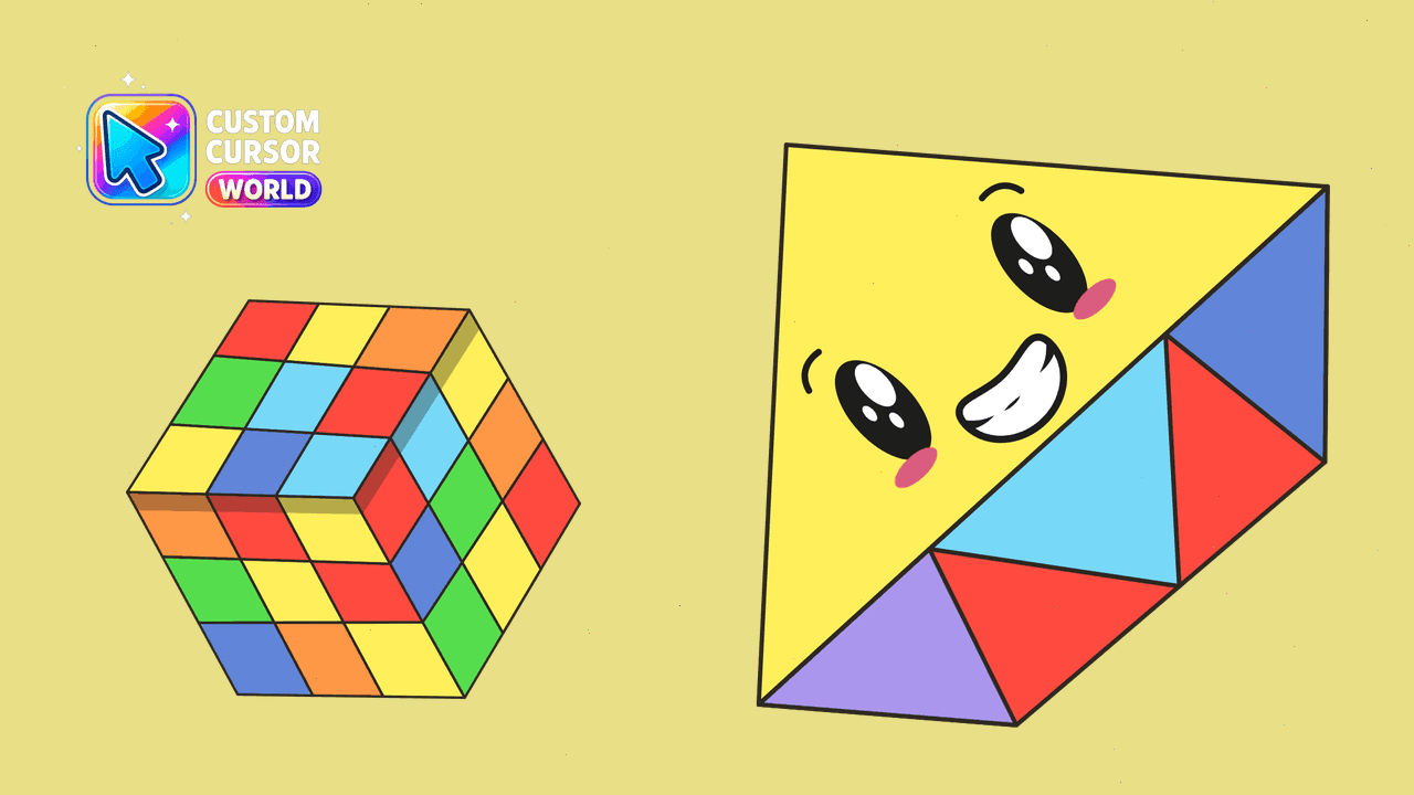 Прев'ю курсор-паку: Custom Cursor Pack - Kawaii Rubik's Collection