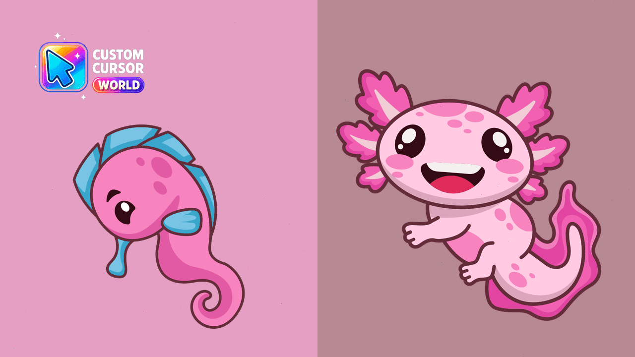 Прев'ю курсор-паку: Kawaii Cursor Pack with Ocean Dwellers