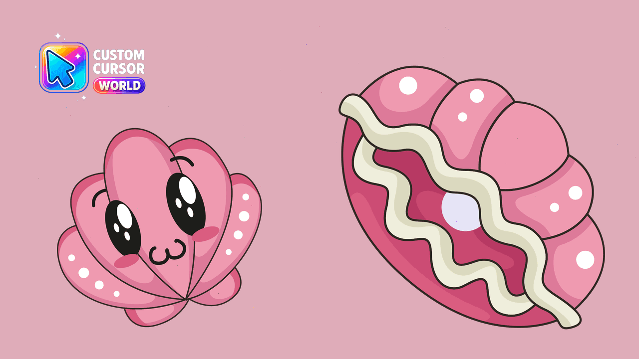 Прев'ю курсор-паку: Kawaii Seashell Custom Cursor Pack