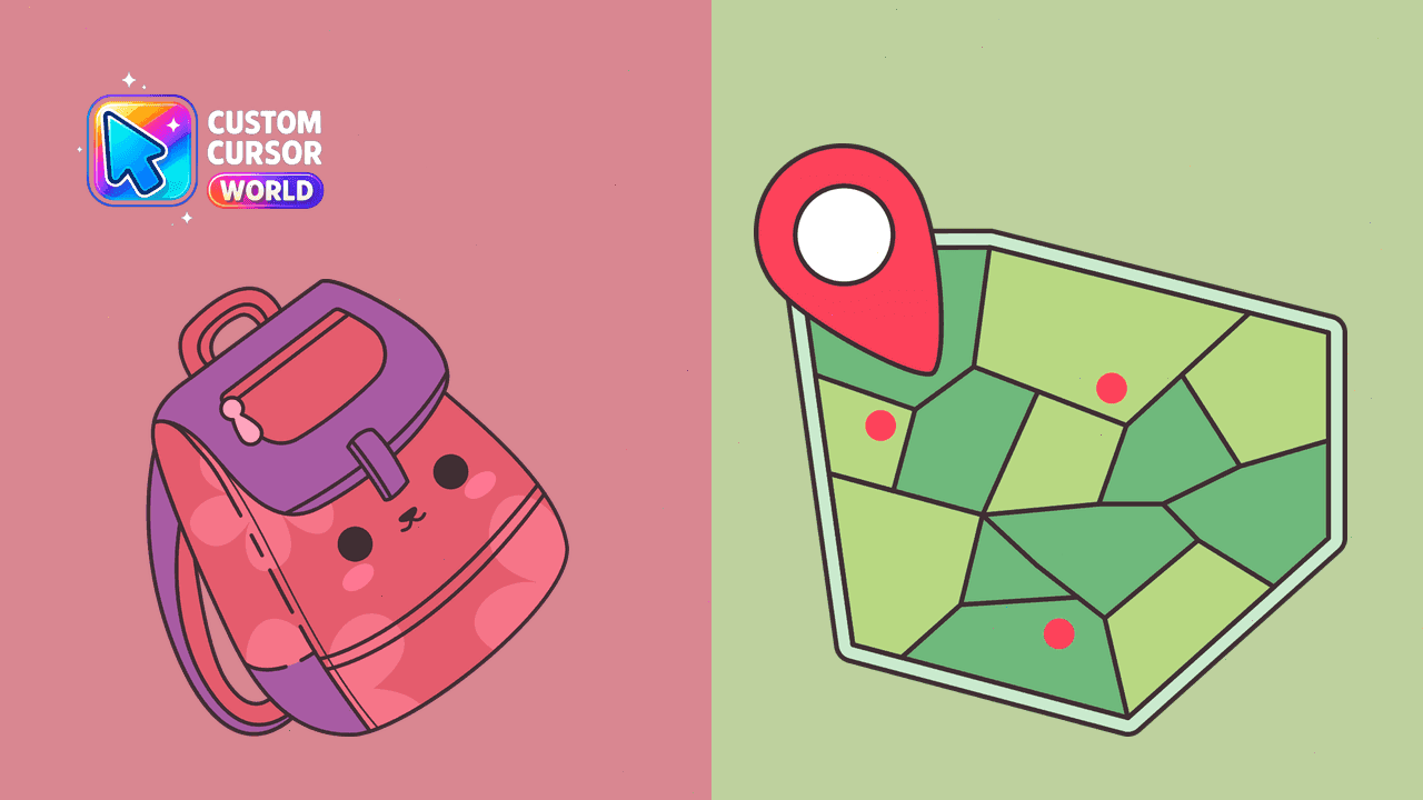 Прев'ю курсор-паку: Kawaii Traveler Custom Cursor for Chrome & Edge