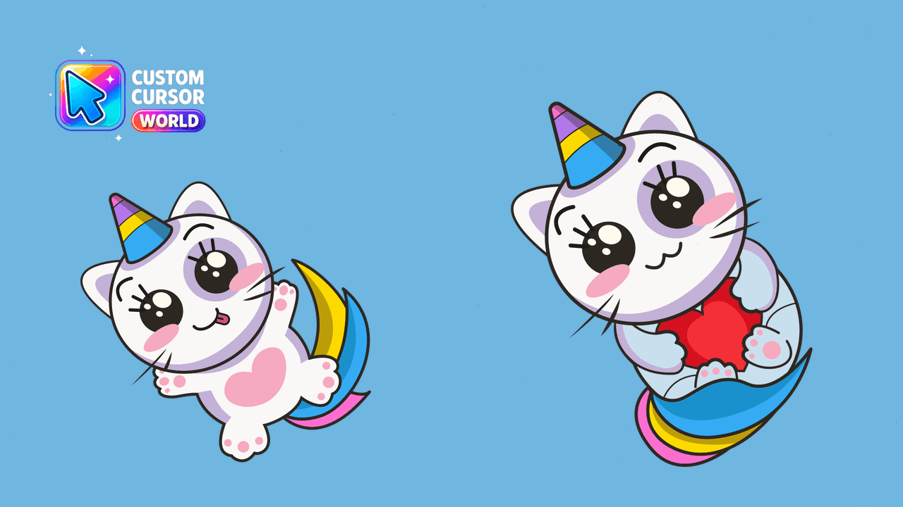 Прев'ю курсор-паку: Cute Unicorn Cursor Pack for Web Browsers
