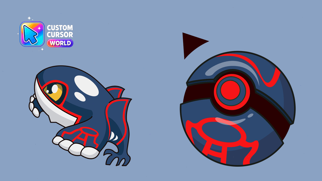 Прев'ю курсор-паку: Unique Kyogre Cursor Pack for Chrome and Edge