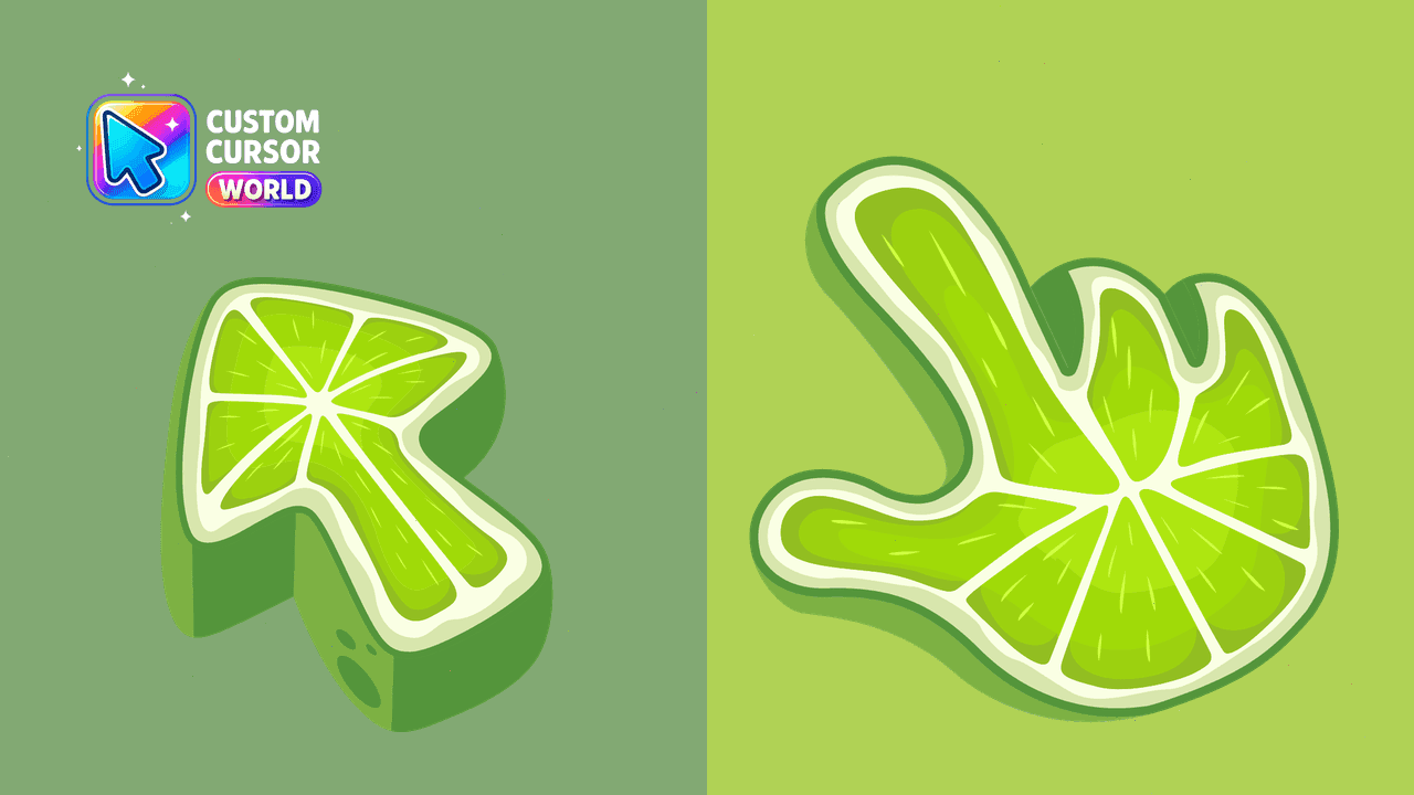 Прев'ю курсор-паку: Lime Texture Custom Cursor Pack for Chrome