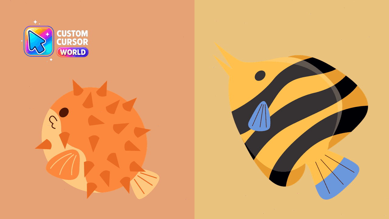 Прев'ю курсор-паку: Aqua Cursor Pack - Custom Fish Cursors for Chrome and Edge