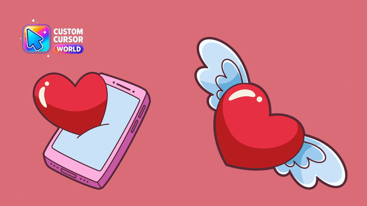 Прев'ю курсор-паку: Love Message Custom Cursor Pack for Chrome & Edge