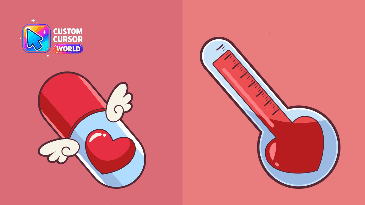 Прев'ю курсор-паку: Love Cursor Pack for Browsers