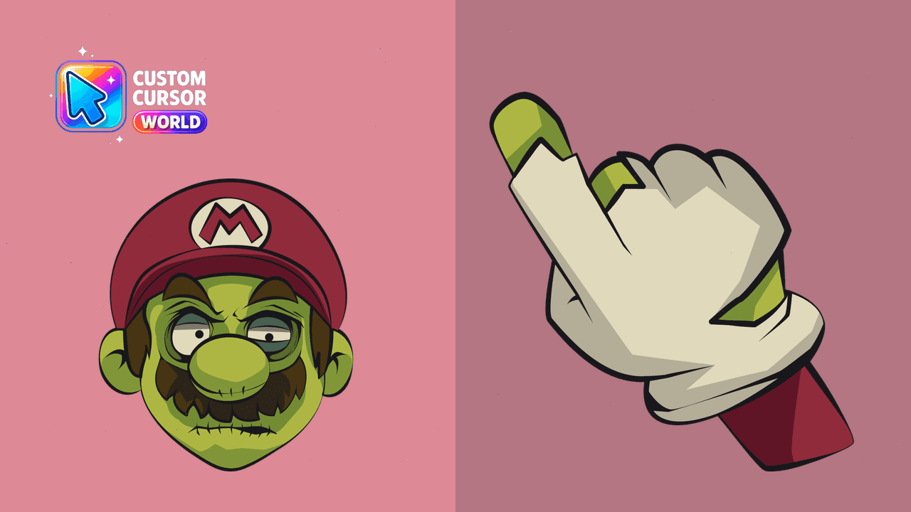 Прев'ю курсор-паку: Undead Mario Cursor Pack for Chrome and Edge