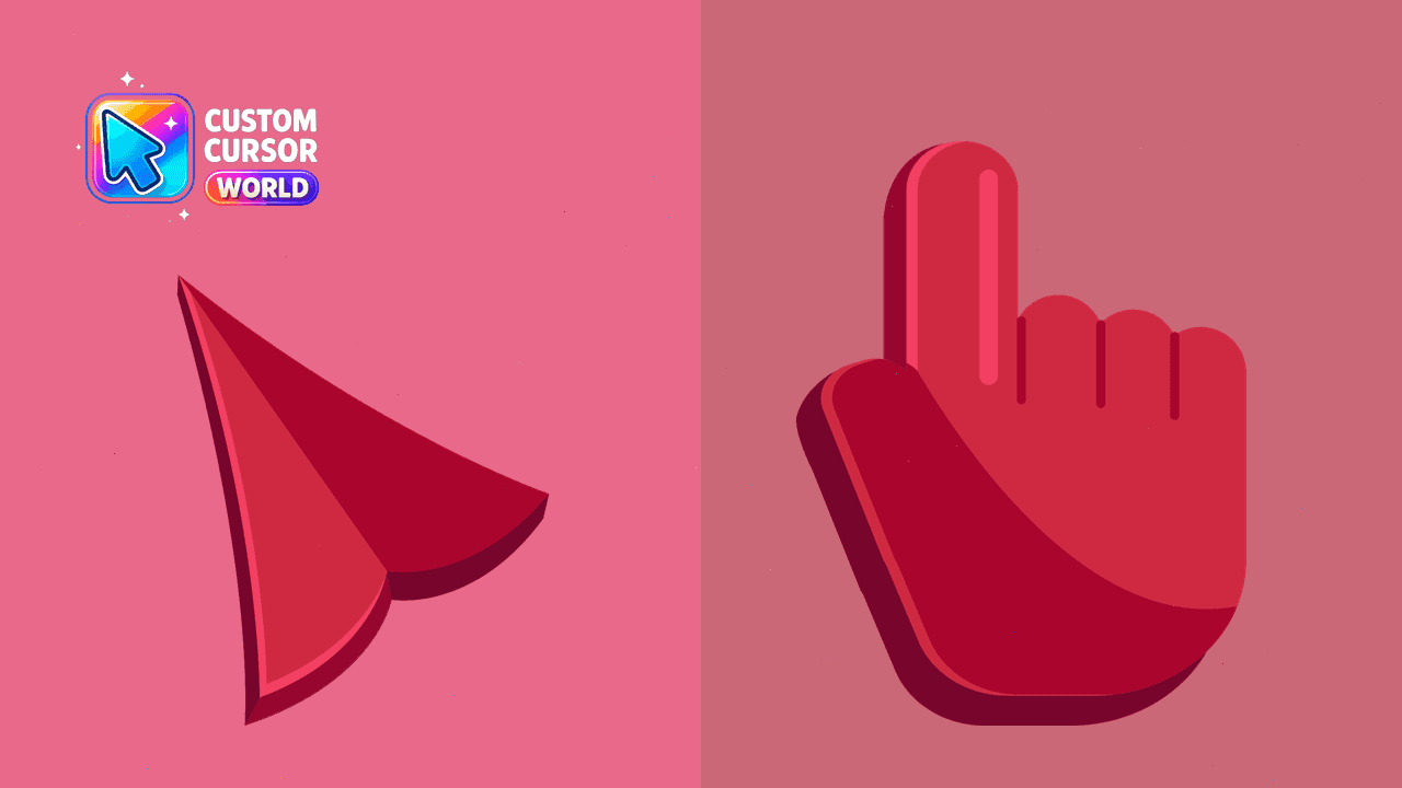 Прев'ю курсор-паку: Cute Maroon Cursor Pack for Chrome & Edge