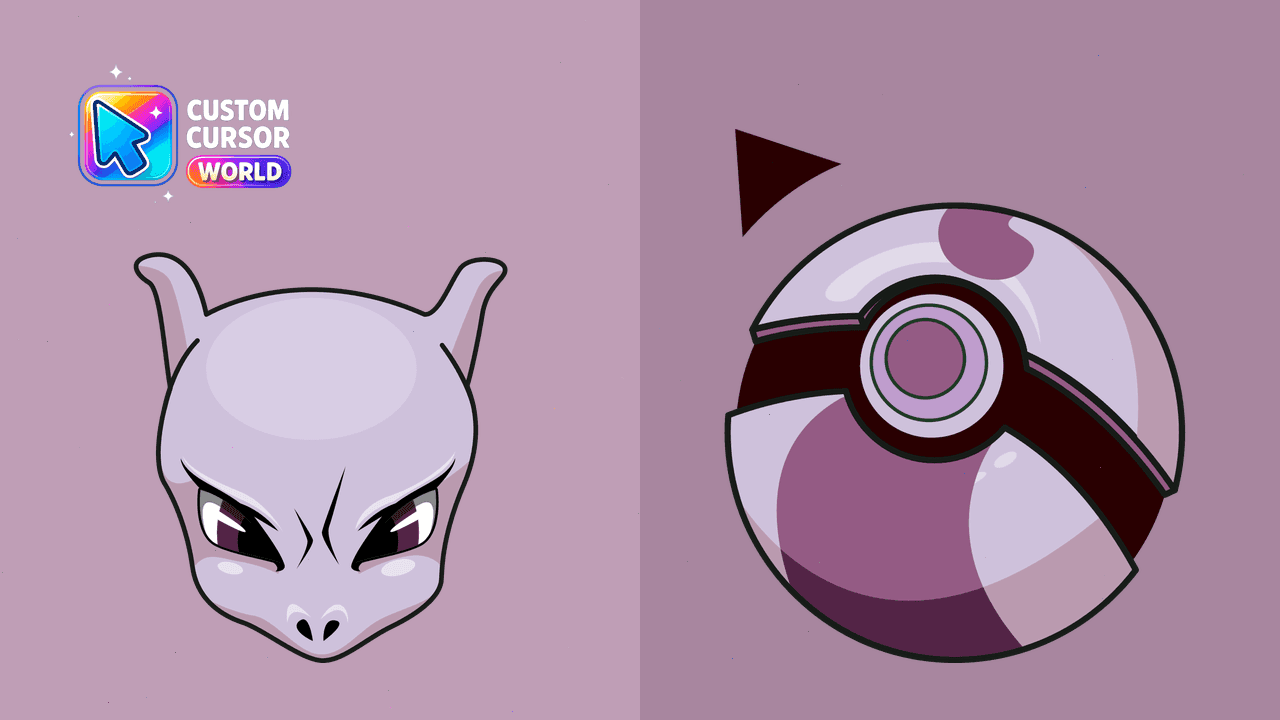 Прев'ю курсор-паку: Custom Cursor Pack - Mewtwo Collection