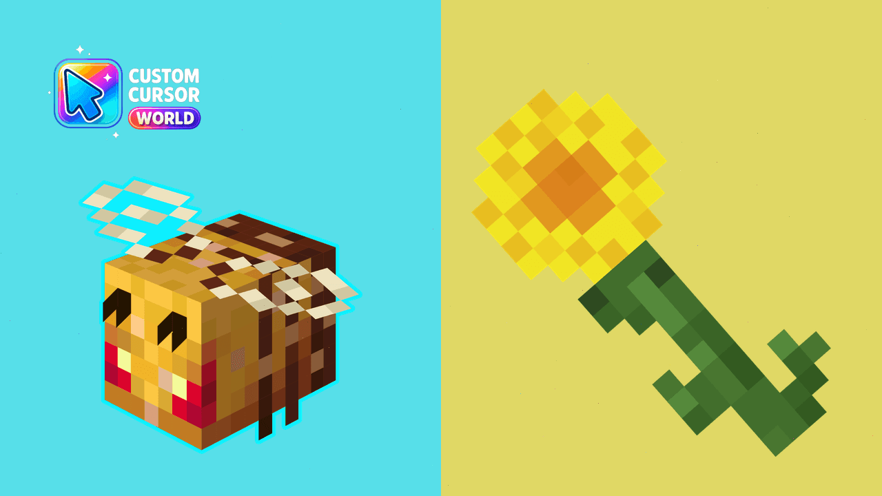 Прев'ю курсор-паку: Minecraft Bee Cursor Pack